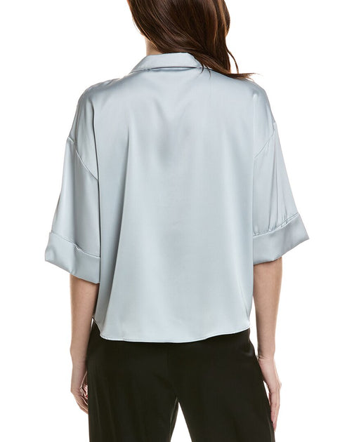 CeCe Drop Shoulder Boxy Top Grey XSmall 3