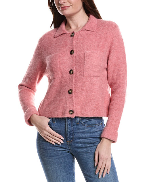 Anna Kay Natalia Cashmere-Blend Cardigan Pink Large 2