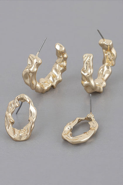 TRUEDAMES Mini Textured Latch Hoop Earrings Silver 5