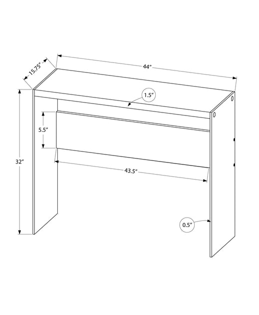 Hivvago Console Table White/Clear 4