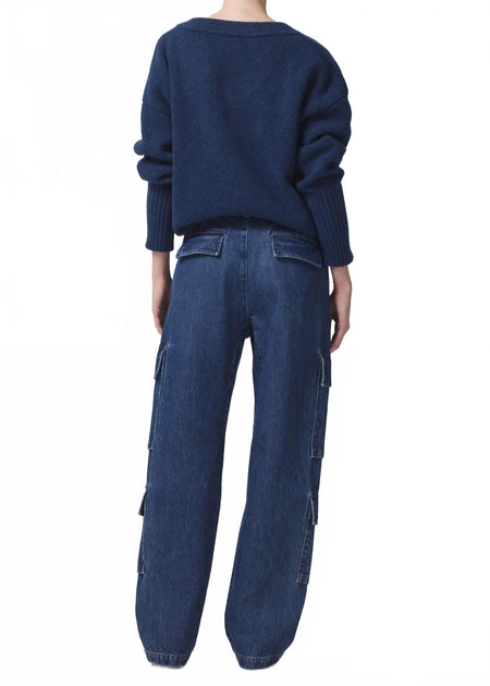Citizens of Humanity Delena Denim Cargo Pants Blue 26 3