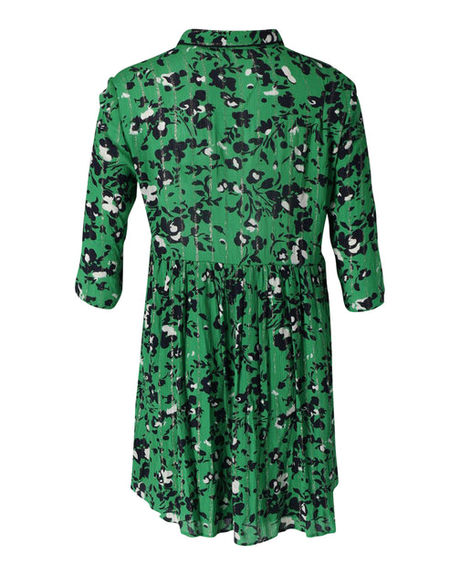 Ba & Sh Floral Button-Front Gathered Mini Dress Green US 4 2