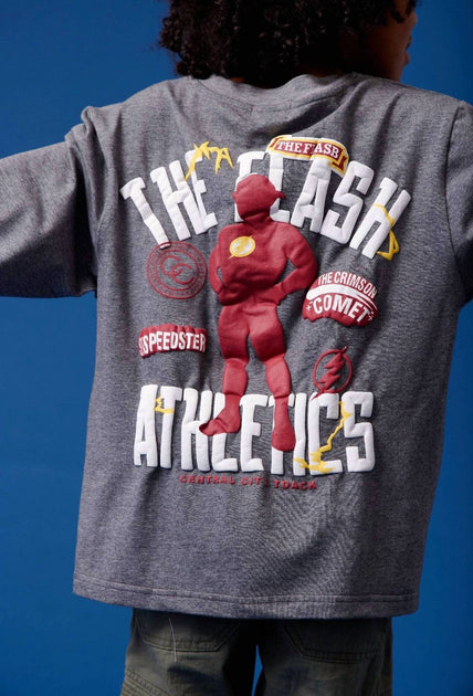Lola + The Boys Jungen Flash Athletic Langarmshirt Grau US 2 3