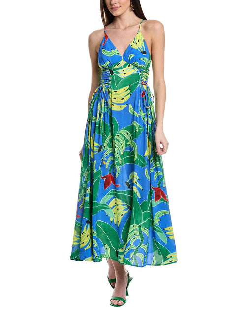 Farm Rio Banana Flowers Belt Maxi hot Dress