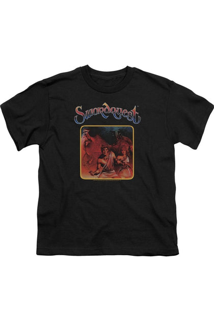 Gildan Atari Swordquest Short Sleeve Tee Black Small 2