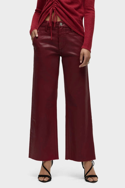 Hudson Rosie High-Rise Wide Leg Ankle Jean Red 29 3