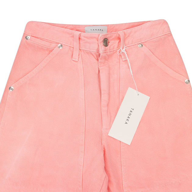 Tanaka Work Sun Bleached Straight Jeans Pink 26 4