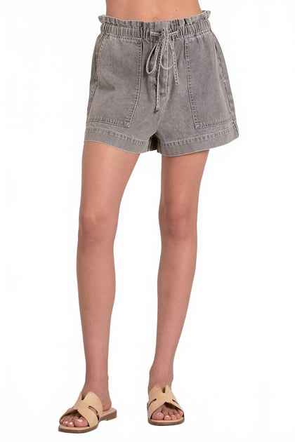 ELAN Breezy Drawstring Shorts Grey Large 2