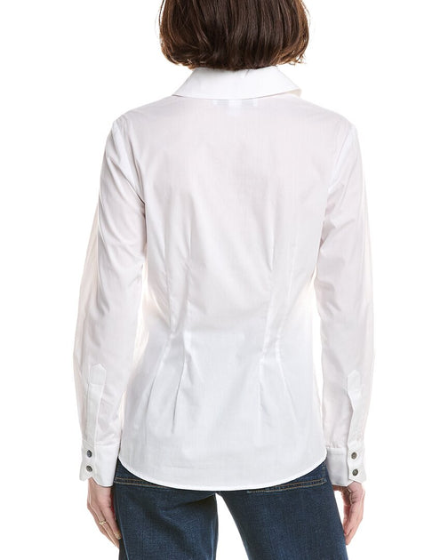 Sara Campbell Button Down Blouse White XSmall 3