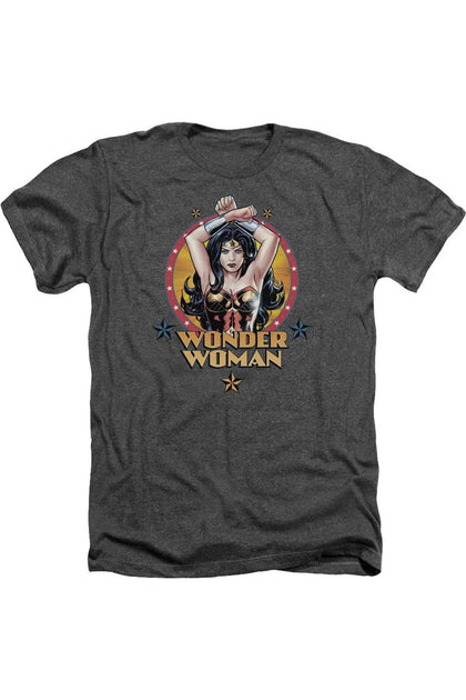 Gildan Justice League Powerful Woman T-Shirt Grey Large 2