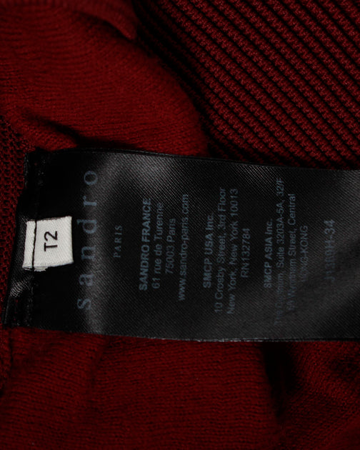 Sandro Bianca Skirt Red Small 4