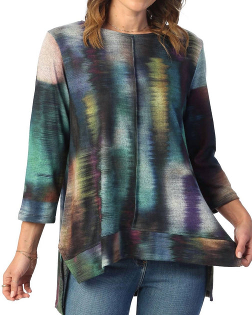 Jess & Jane Reflections Knit Top Purple 3X 3