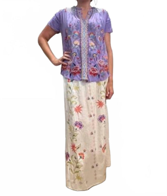 Johnny Was Calista Linen Skirt Multi Medium 2