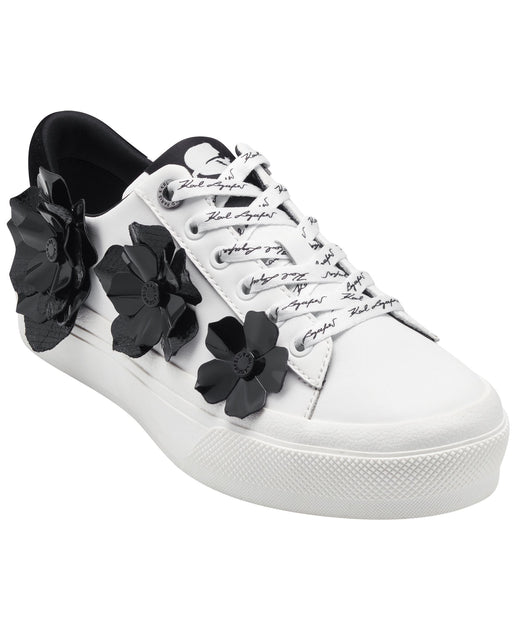 Karl Lagerfeld Georgia Lace-Up Sneaker White US 8.5 2