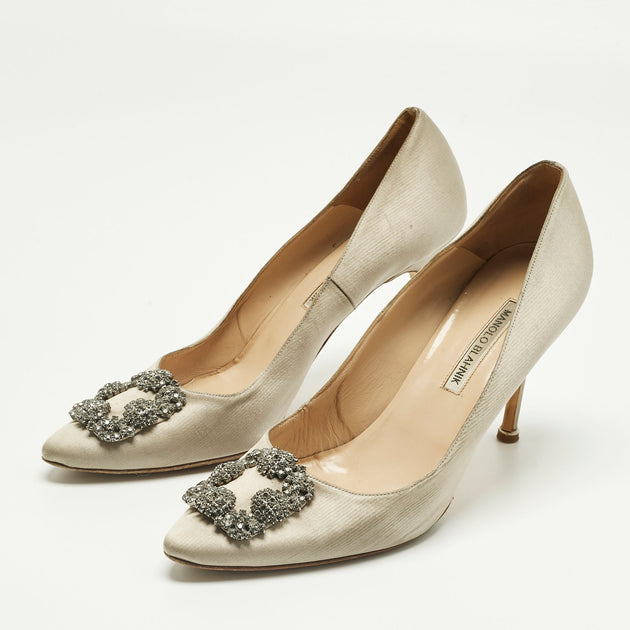 Manolo Blahnik Hangisi Pumps Grey EU 41 3