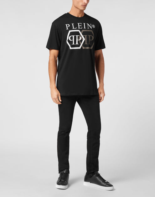 Philipp Plein T-Shirt Round Neck SS Stones Hexagon Black Medium 3