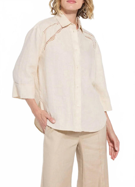 Lysse Rozanna Shirt Beige Small 3