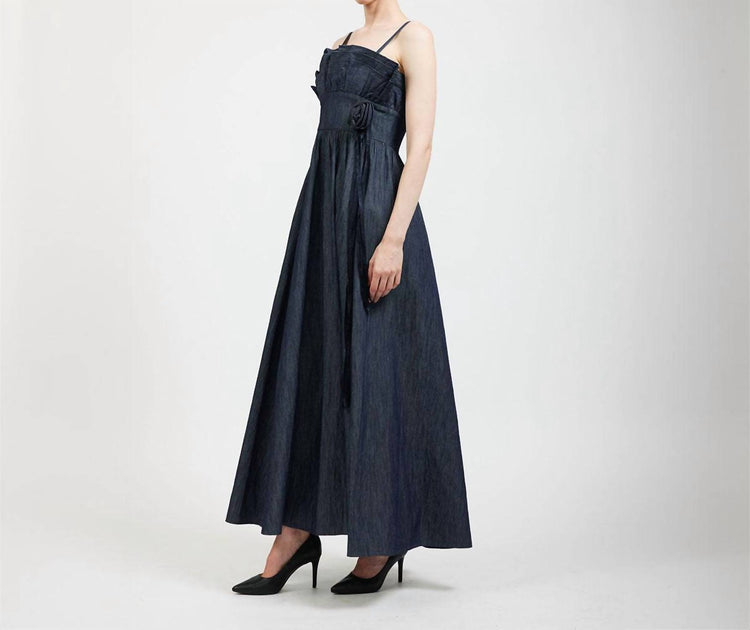 Batsheva Amara Maxi Dress Blue US 6 3