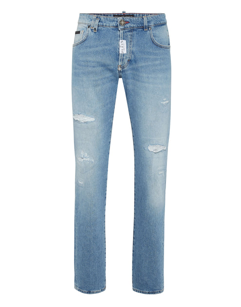 Philipp Plein Super Straight Trousers Blue 34 2