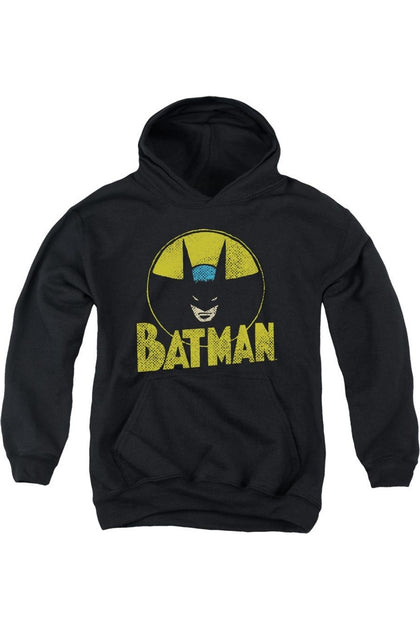 Gildan DC Comics Circle Bat Youth Hooded Sweatshirt Black Large 2