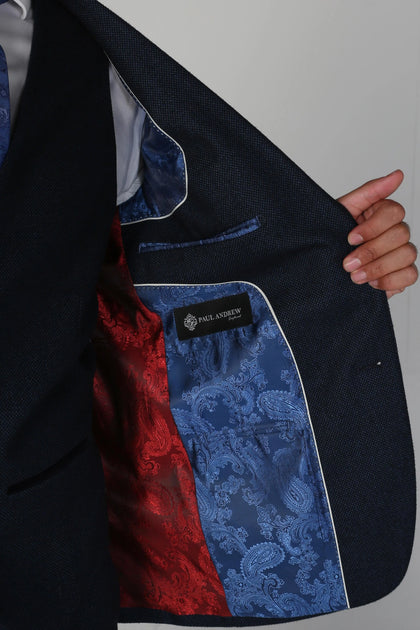 Paul Andrew Arthur Birdseye Blazer Blue 40 4