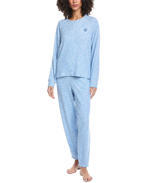 DKNY 2pc Top & Jogger Sleep Set White Medium 2