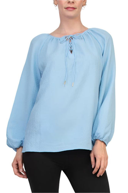 TRUEDAMES Lace Tie Blouse White Medium 2