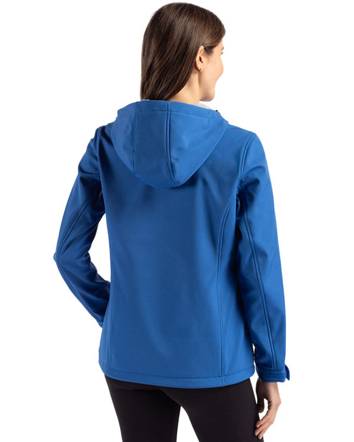 Clique Telemark Eco Stretch Softshell Full Zip Womens Hooded Jacket Blue XLarge 3