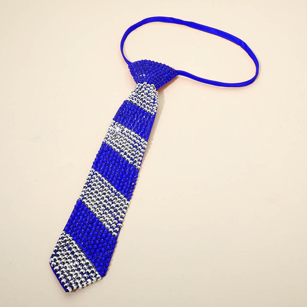 FASHNZFAB Bling Studded Statement Tie Necklace rot Einheitsgröße Damen 4