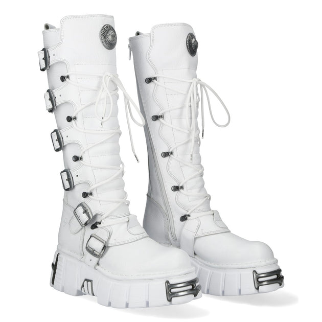 New Rock M-272-C69 Knee High Boots White EU 46 4