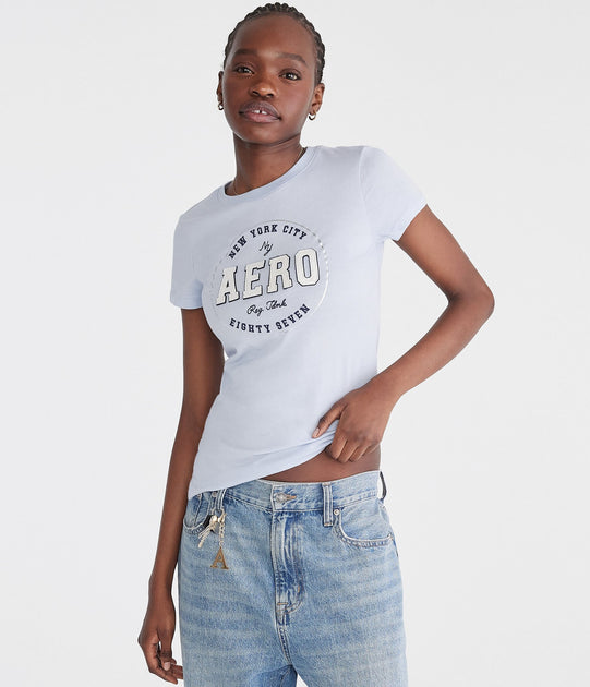 Aeropostale Eighty Seven Folien-Applikation Graphic Tee Multi Medium 2