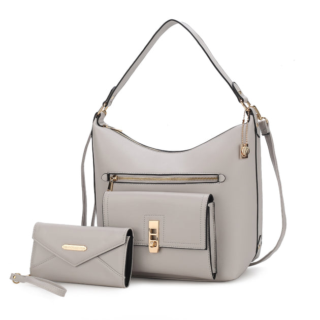 MKF Clara Vegan Leather Shoulder Bag Green Small 2