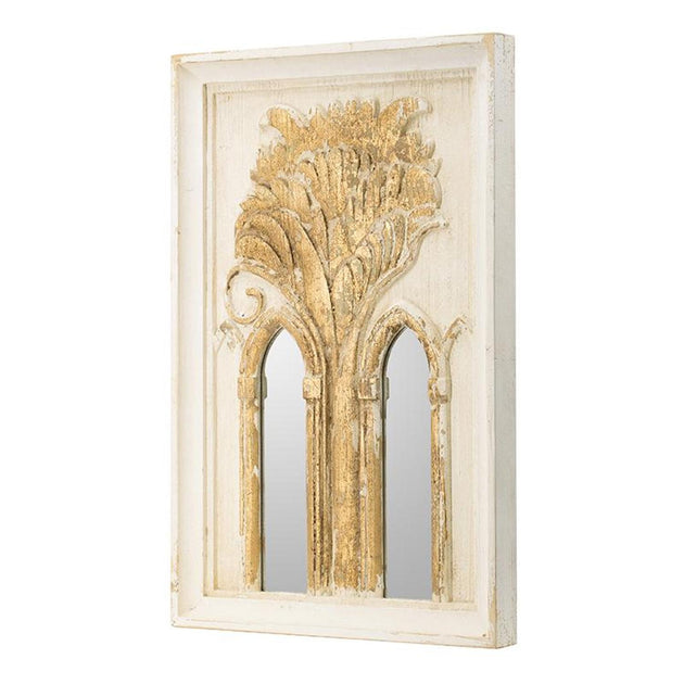 Hivvago Accent Mirror Set White/Gold 30in 4