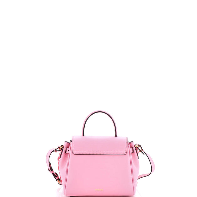 Versace La Medusa Top Handle Bag Leather Small Pink 4