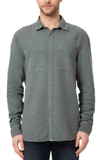 Mavi Men's Linen Blend Shirt Grey Small 2