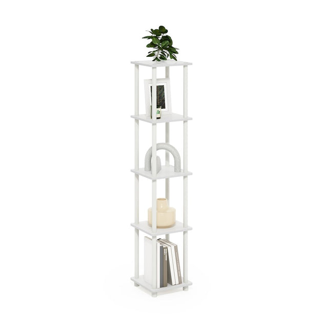 Furinno Turn-N-Tube 5-Tier Corner Rack White 4