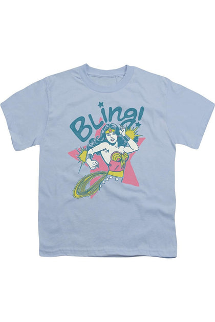 Gildan DC Comics Bling Youth T-Shirt Blue Medium 2