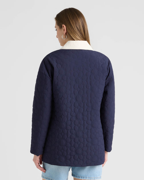 NVLT Daisy Quilted Puffer Jacket Blue XS 3