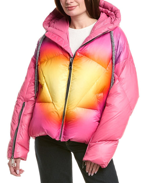 KHRISJOY Khris Iconic Heart Puffer Jacket Pink Small 2