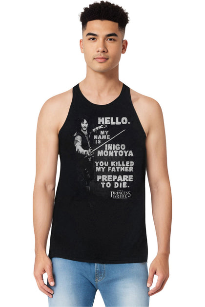 Gildan Princess Bride Hello Again Tank Black Small 4