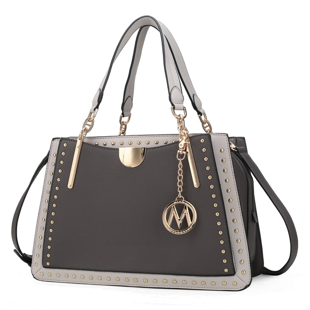 MKF Aubrey Satchel Handbag Blue Large 2