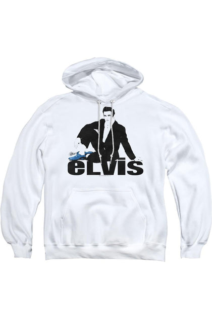 Gildan Elvis Presley Blue Suede Kapuzenpulli Weiß XXX-Large 2