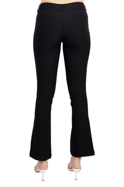TRUEDAMES Mid Waist Stretch Denim Pants Black US 14 3