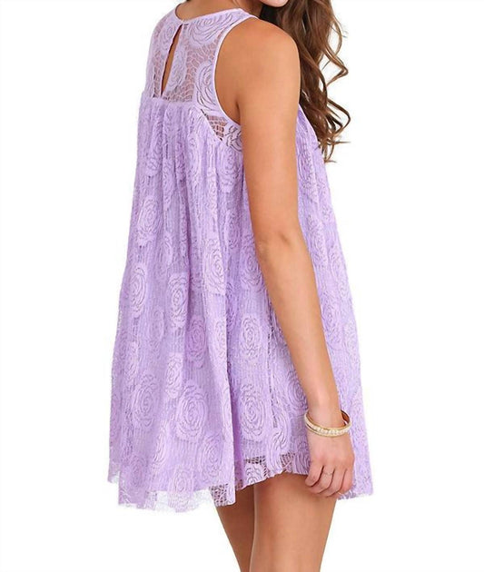 Umgee Sleeveless Dress Purple Large 3