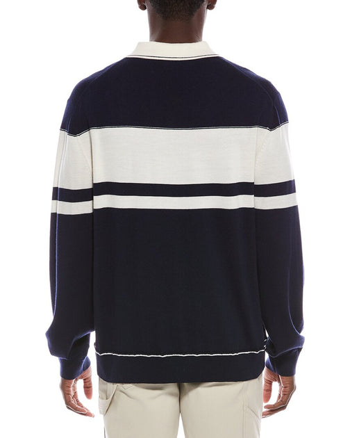 SIMKHAI Gestreiftes Woll-Poloshirt 3