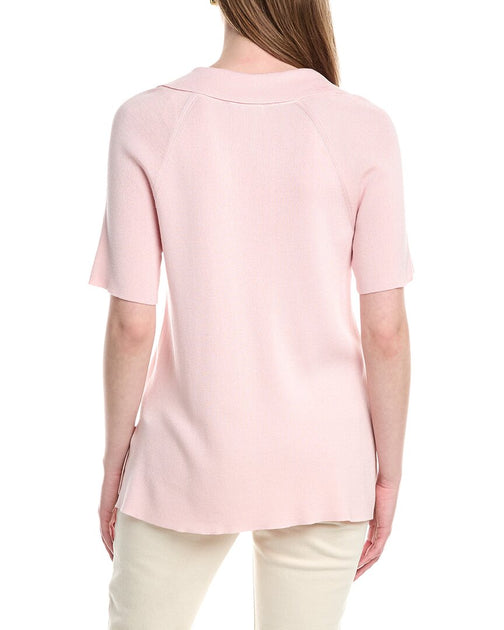 Lafayette 148 New York Polo Pullover mit Schlitzhalsausschnitt 3