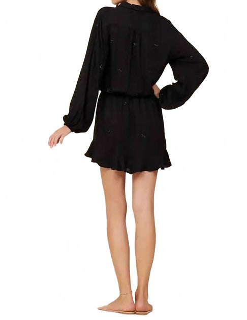 Surf Gypsy Beaded Star Dress Black Small 3