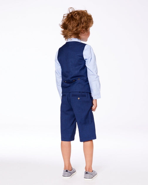 Deux par Deux Slant Pocket Bermuda Shorts Navy Blue US 5T 4