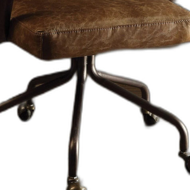 Hivvago Rolling Office Chair Brown Black 3