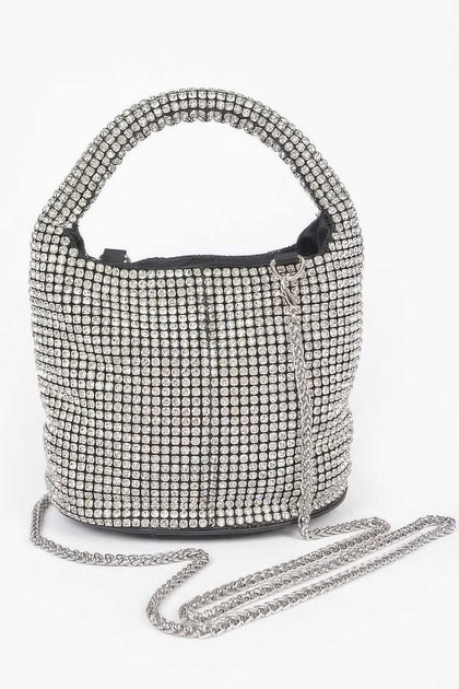 FASHNZFAB Oversized Stone Small Hobo Bag White One Size 6